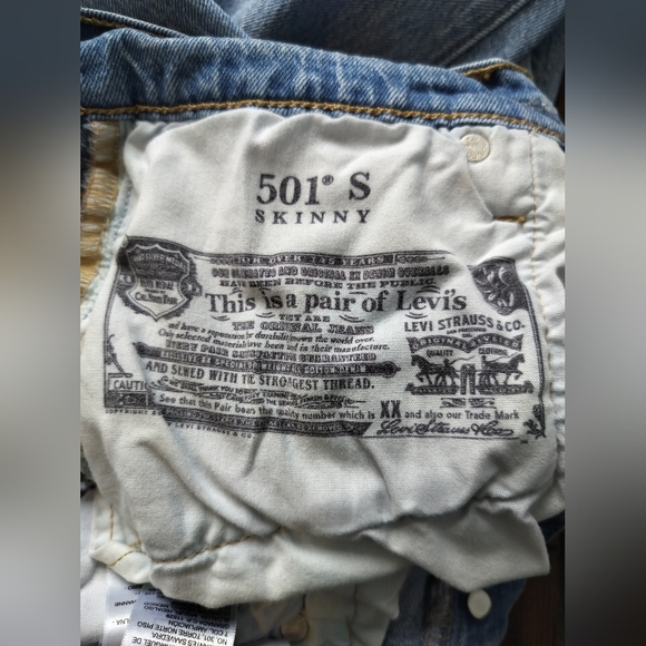 Levi's 501 Skinny Raw Hem Jeans | Size women 25 - Picture 11 of 12